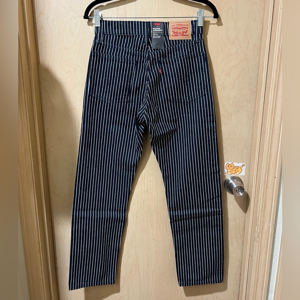 Levi's - Wedgie Straight Striped Jeans